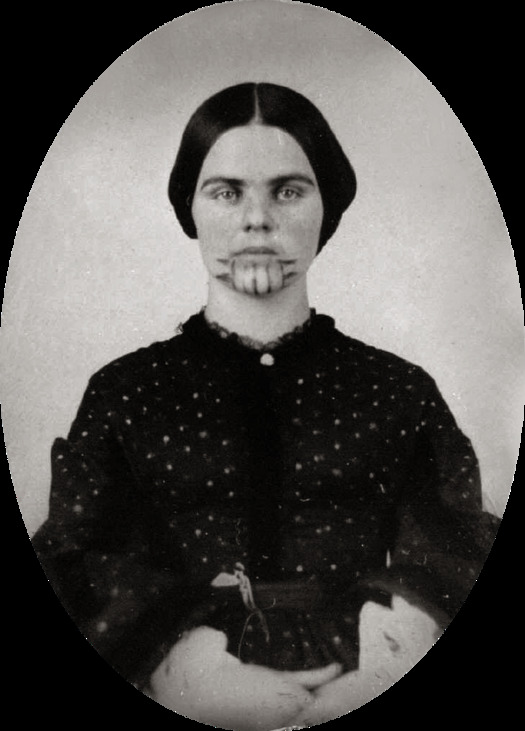 történelem indián Olive Oatman arctetoválás