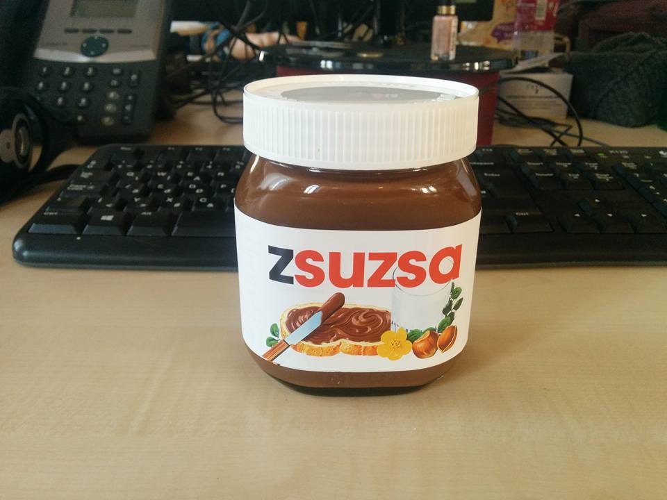 Nutella Zsuzsa felirattal 